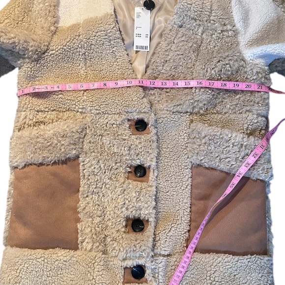 BDG Urban Outfitters Sherpa 4 Button Patchwork Jacket NWT - Picture 6 of 12